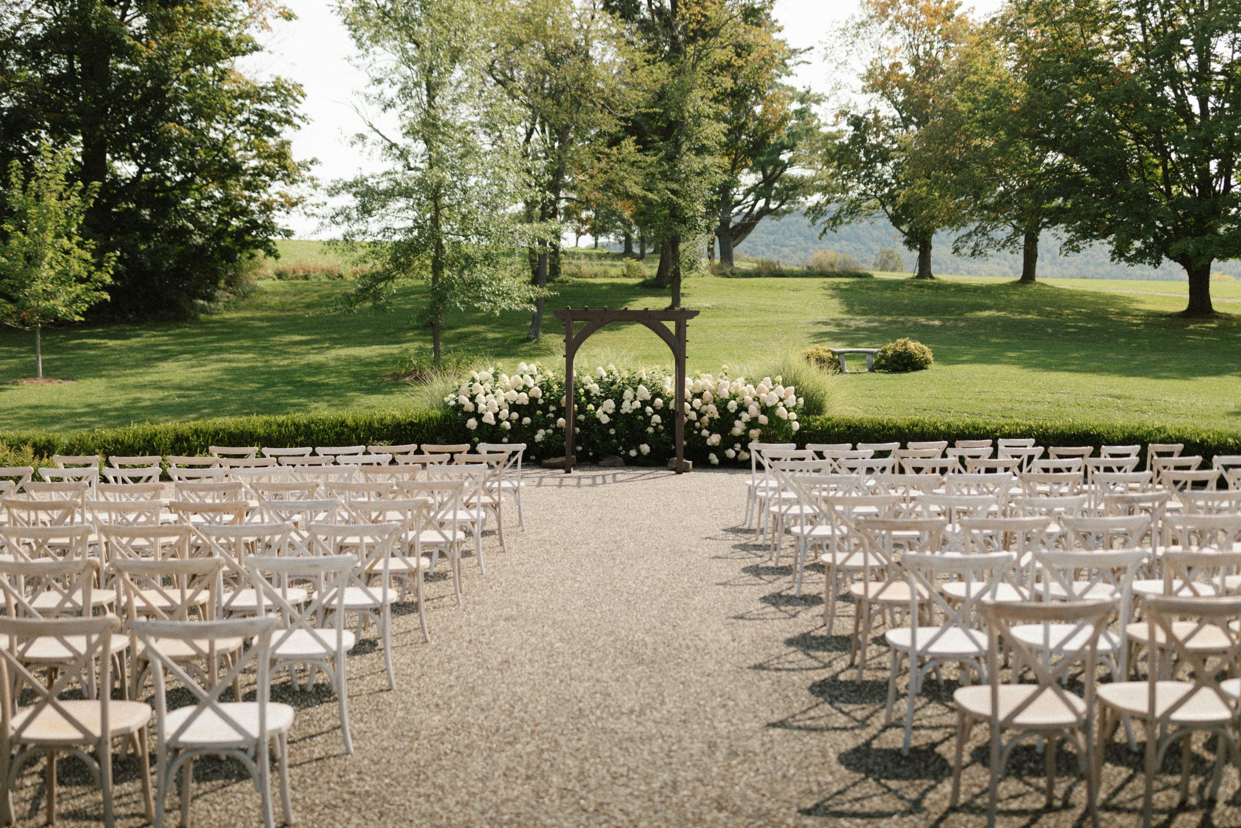 Wedding Aisle and Chairs Outdoors